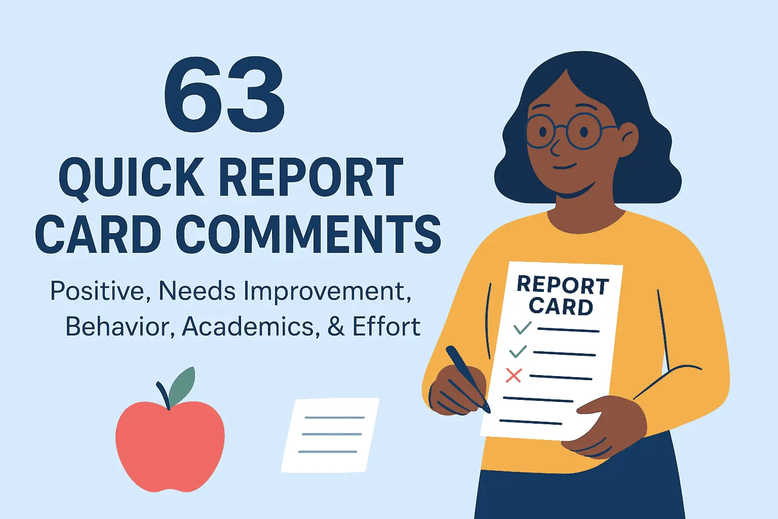 Best 63 Quick Report Card Comments for Teachers (2026 Guide)