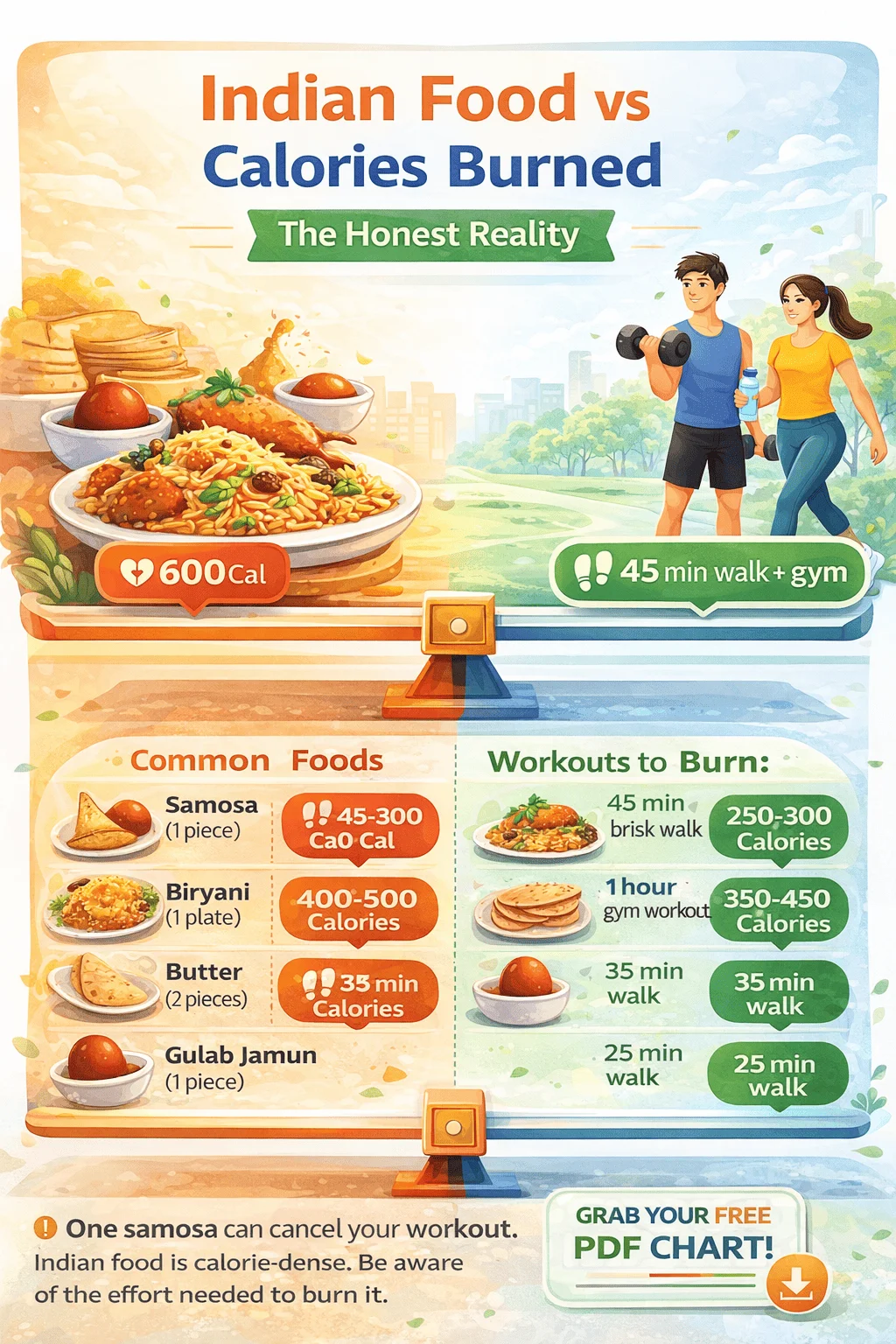 Indian Food vs Calories Burned: The Honest Reality