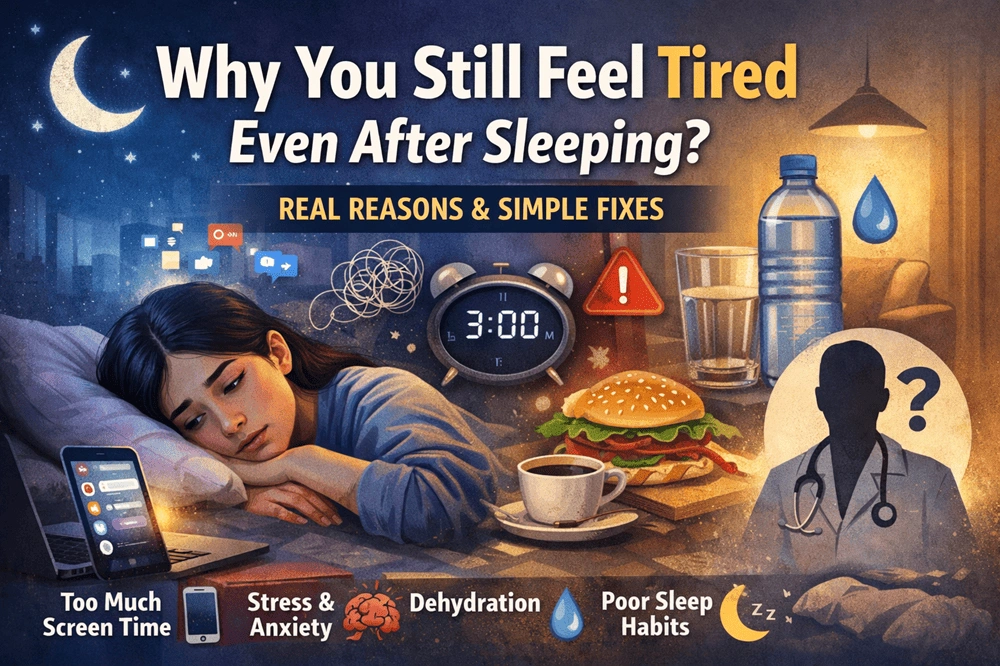 Why You Still Feel Tired Even After Sleeping? | Real Reasons & Simple Fixes
